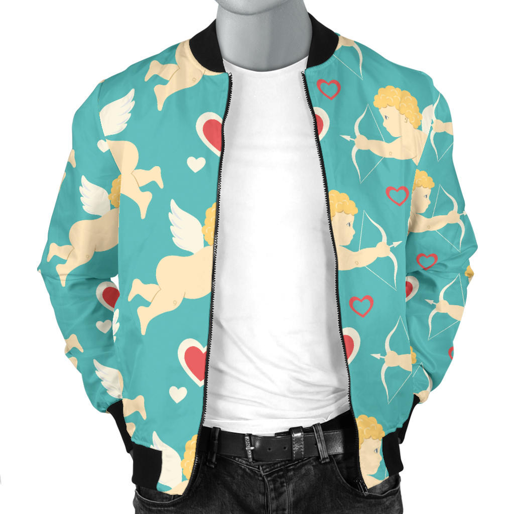 Cupid Pattern Print Design 01 Men Bomber Jacket