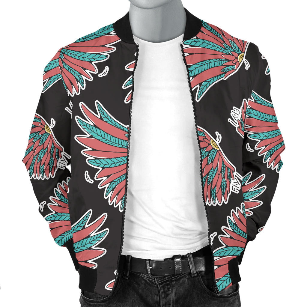 Angel Wings Pattern Print Design 05 Men Bomber Jacket
