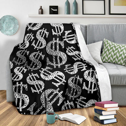 Money Pattern Print Design 02 Premium Blanket