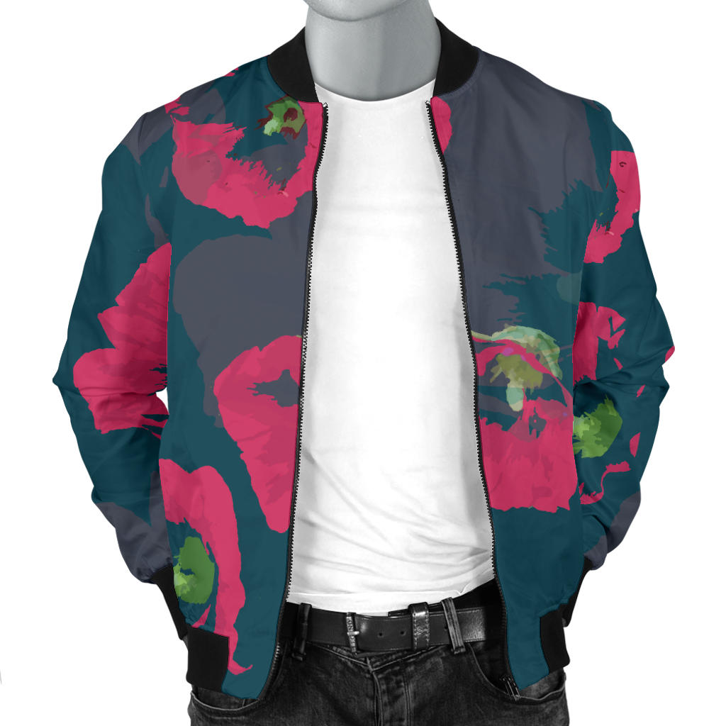 Morning Glory Pattern Print Design 01 Men Bomber Jacket