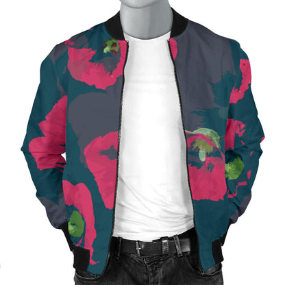 Morning Glory Pattern Print Design 01 Men Bomber Jacket