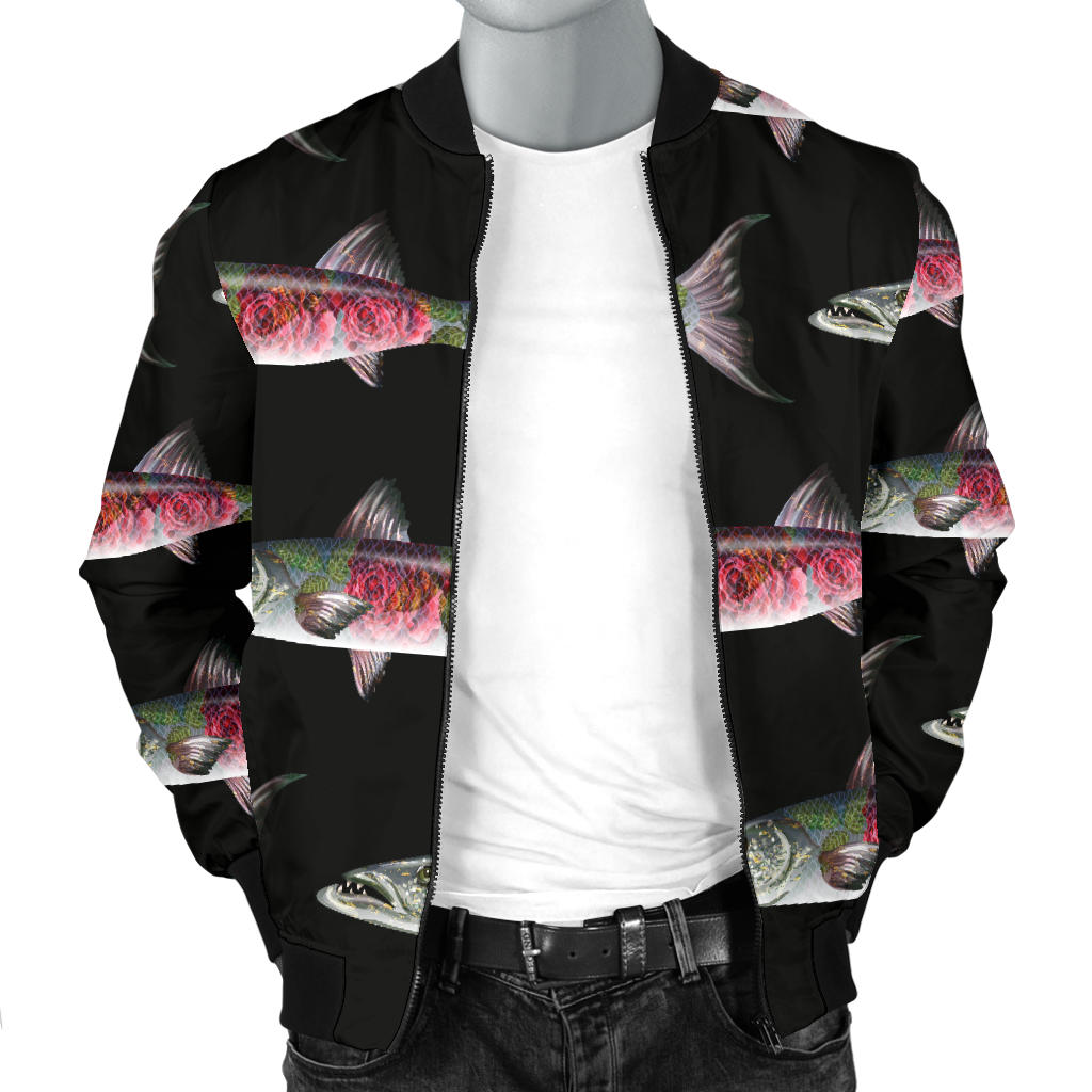 Barracuda Pattern Print Design 02 Men Bomber Jacket