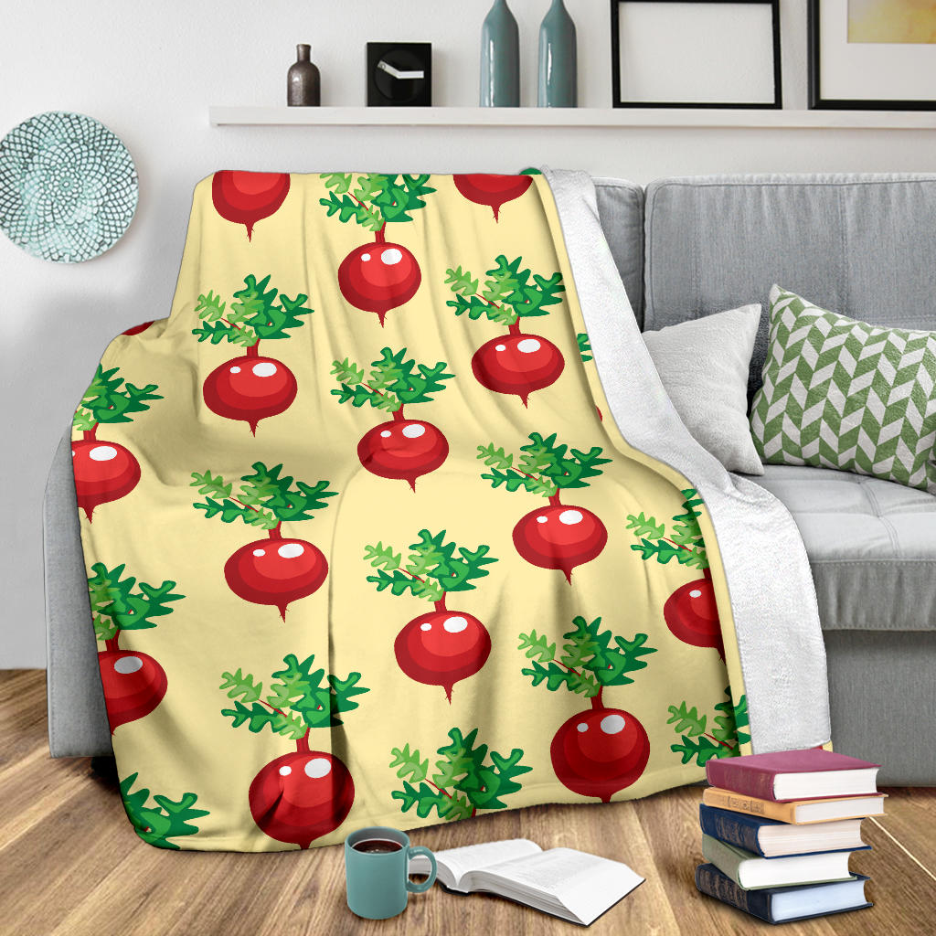 Radish Pattern Print Design A02 Premium Blanket