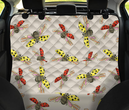 Ladybug Pattern Print Design 04 Rear Dog Car Seat Cover Hammock
