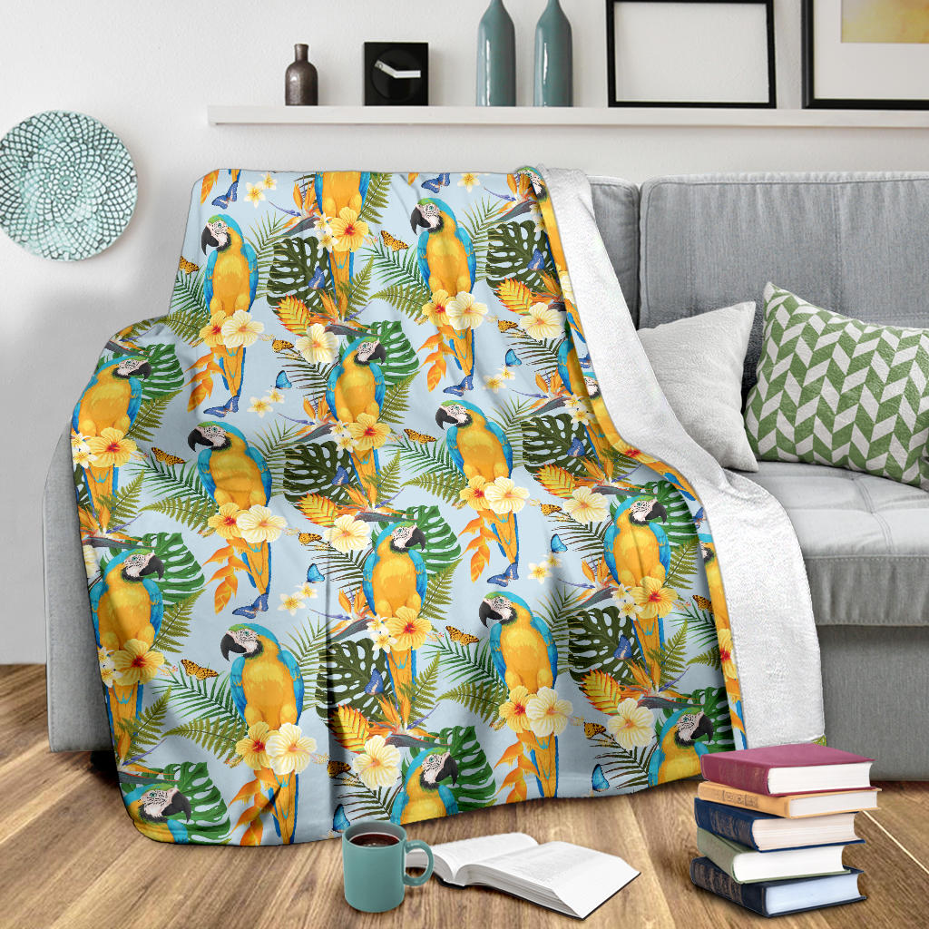 Parrot Pattern Print Design A04 Premium Blanket