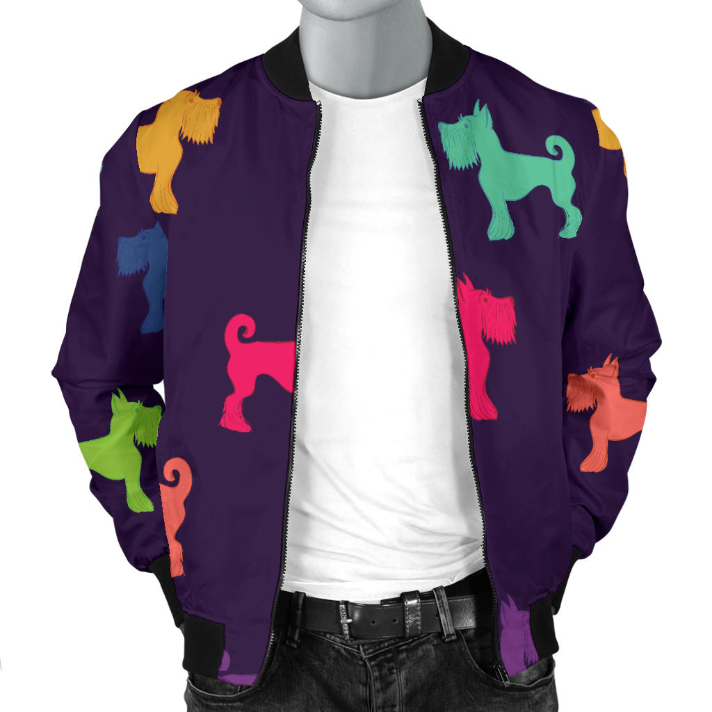 Schnauzers Pattern Print Design A05 Men Bomber Jacket