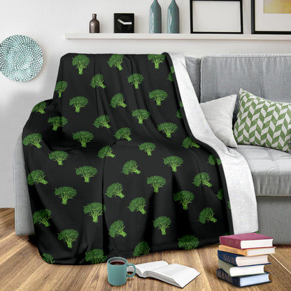 Broccoli Pattern Print Design 04 Premium Blanket