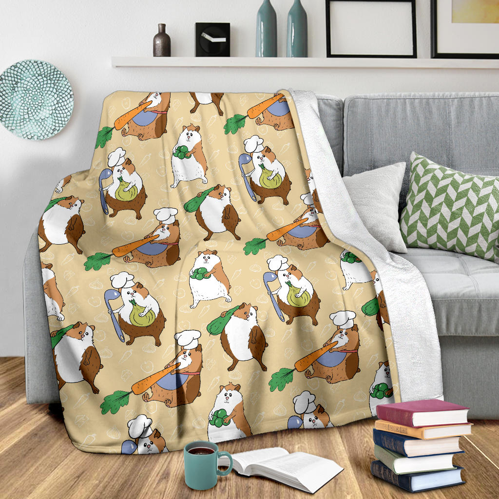 Guinea Pig Pattern Print Design 03 Premium Blanket