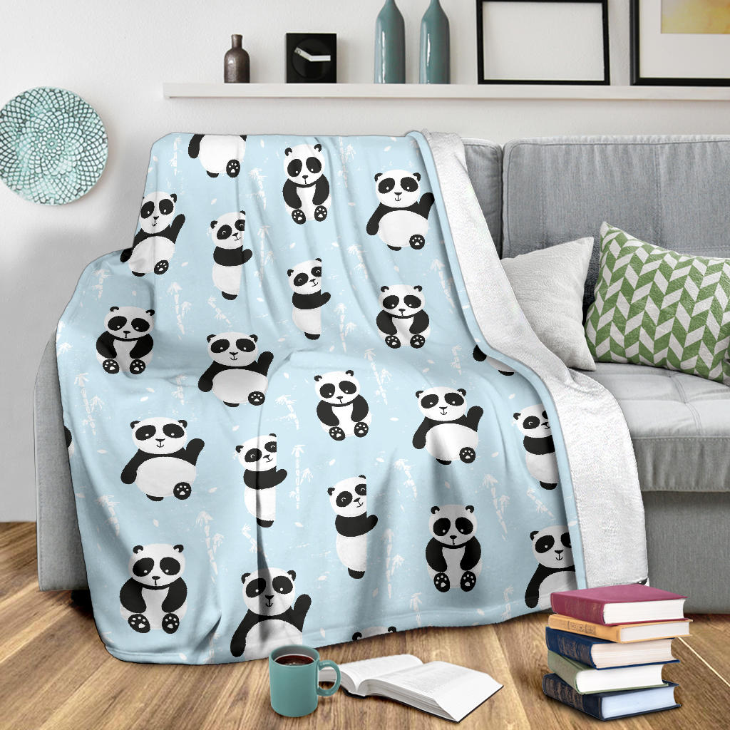 Panda Pattern Print Design A01 Premium Blanket