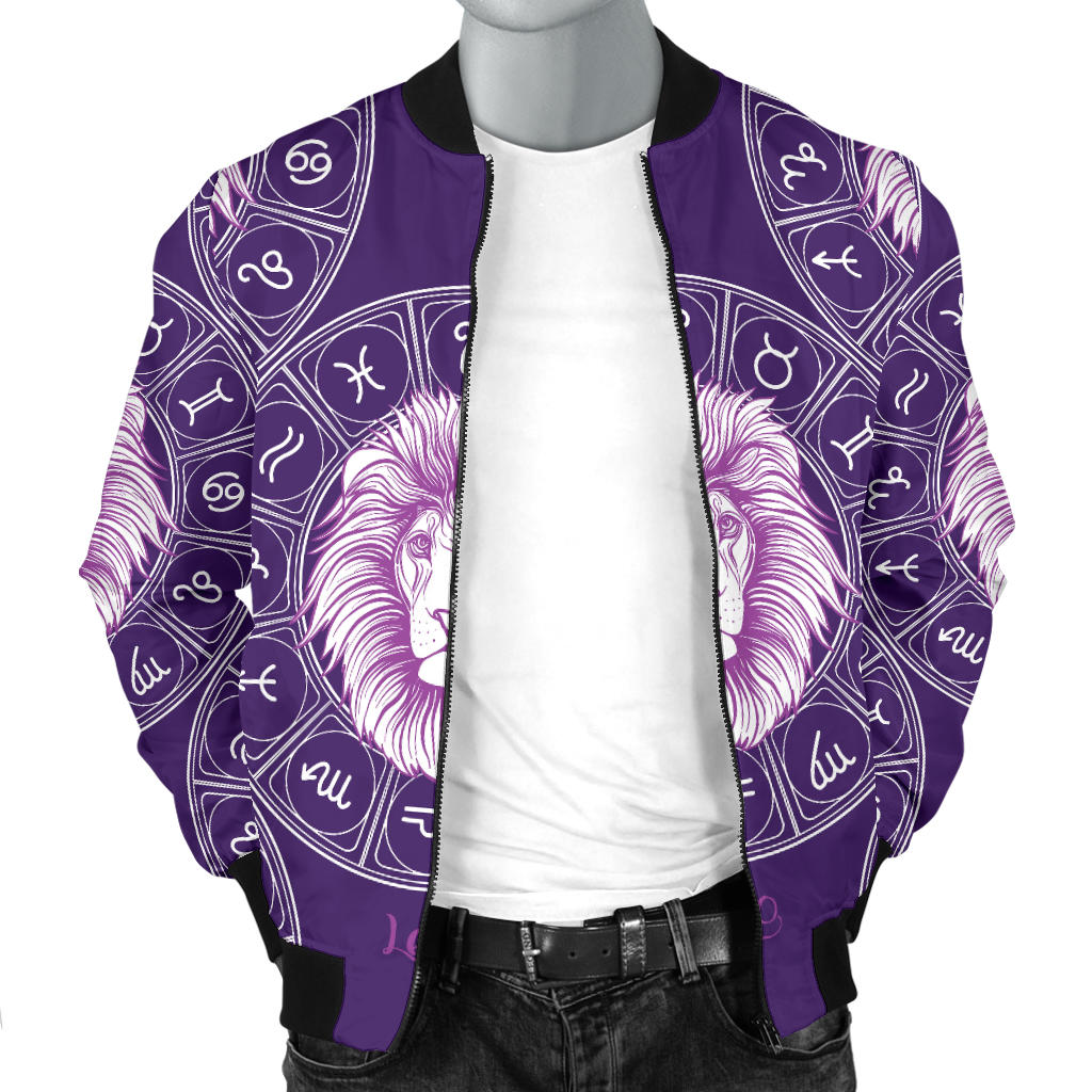 Leo Pattern Print Design 04 Men Bomber Jacket