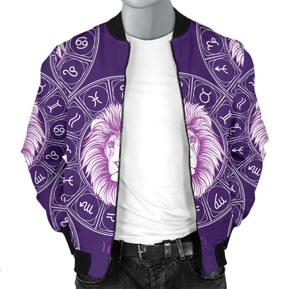 Leo Pattern Print Design 04 Men Bomber Jacket