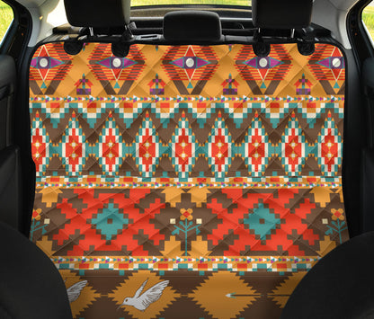 Native Pattern Print Design A01 Rear Dog Car Seat Cover Hammock