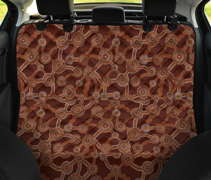 Aboriginal Pattern Print Design 03 Rear Dog Car Seat Cover Hammock