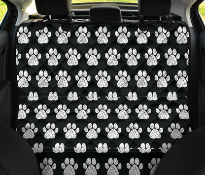 Paw Pattern Print Design A02 Rear Dog Car Seat Cover Hammock