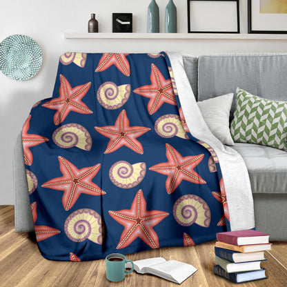Starfish Pattern Print Design 03 Premium Blanket