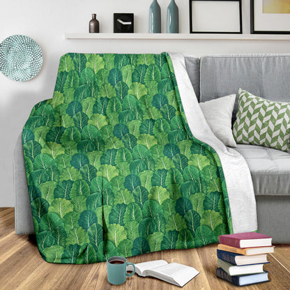 Cabbage Pattern Print Design 02 Premium Blanket