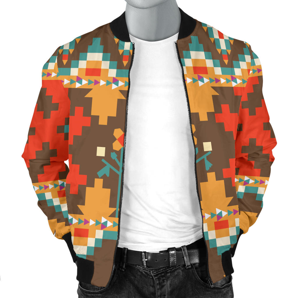 Native Pattern Print Design A01 Men Bomber Jacket