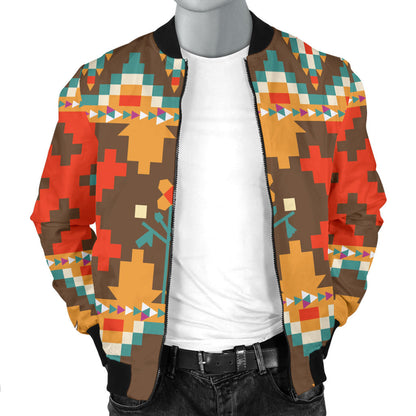 Native Pattern Print Design A01 Men Bomber Jacket