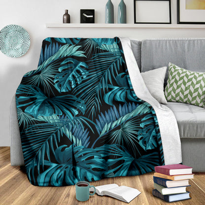 Palm Leaf Pattern Print Design A03 Premium Blanket