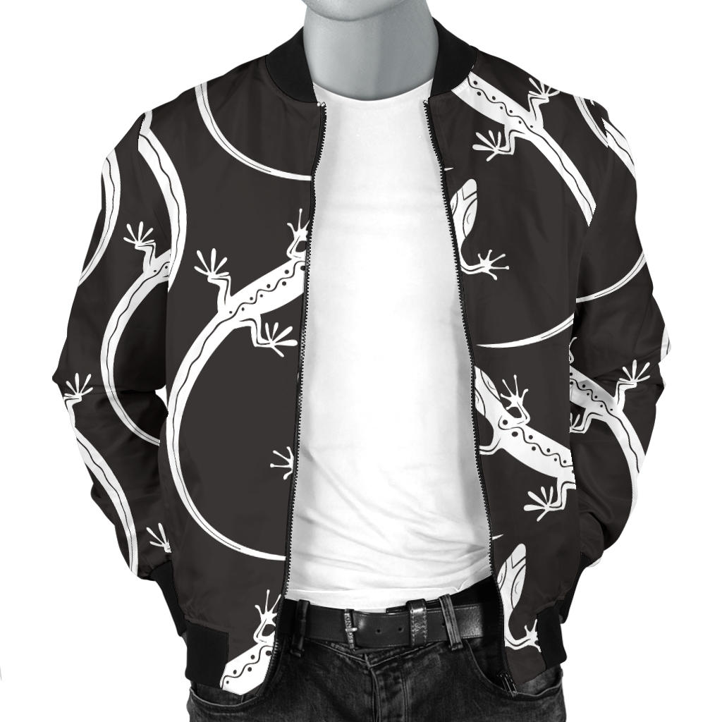 lizard Pattern Print Design 01 Men Bomber Jacket
