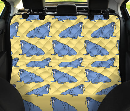Walrus Pattern Print Design 02 Rear Dog Car Seat Cover Hammock
