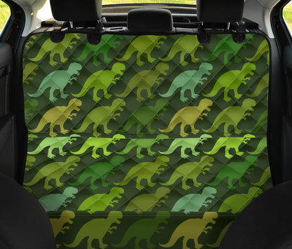 T Rex Pattern Print Design A03 Rear Dog Car Seat Cover Hammock