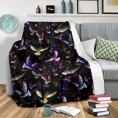 Pigeon Pattern Print Design 01 Premium Blanket