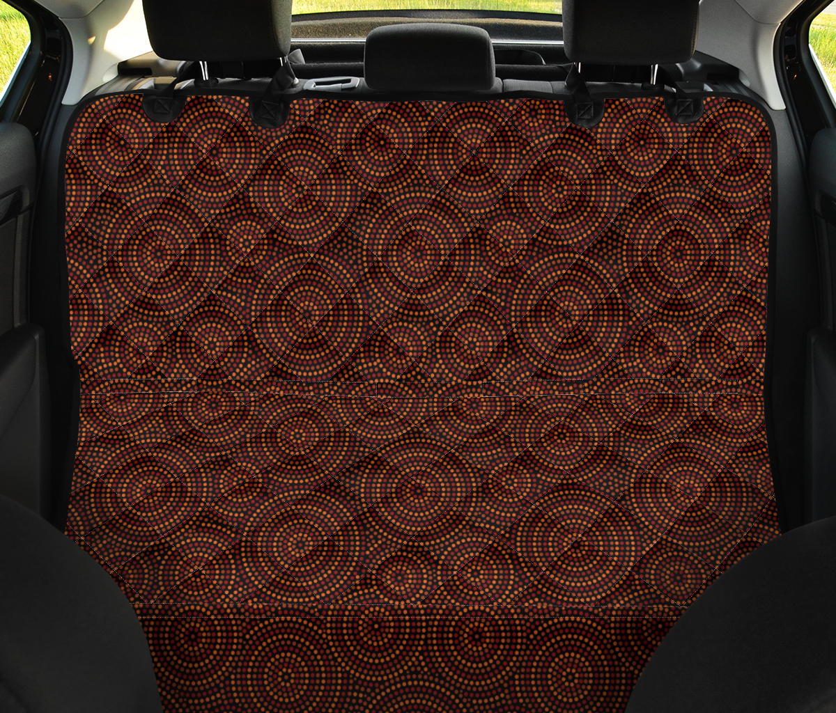 Aboriginal Pattern Print Design 02 Rear Dog Car Seat Cover Hammock