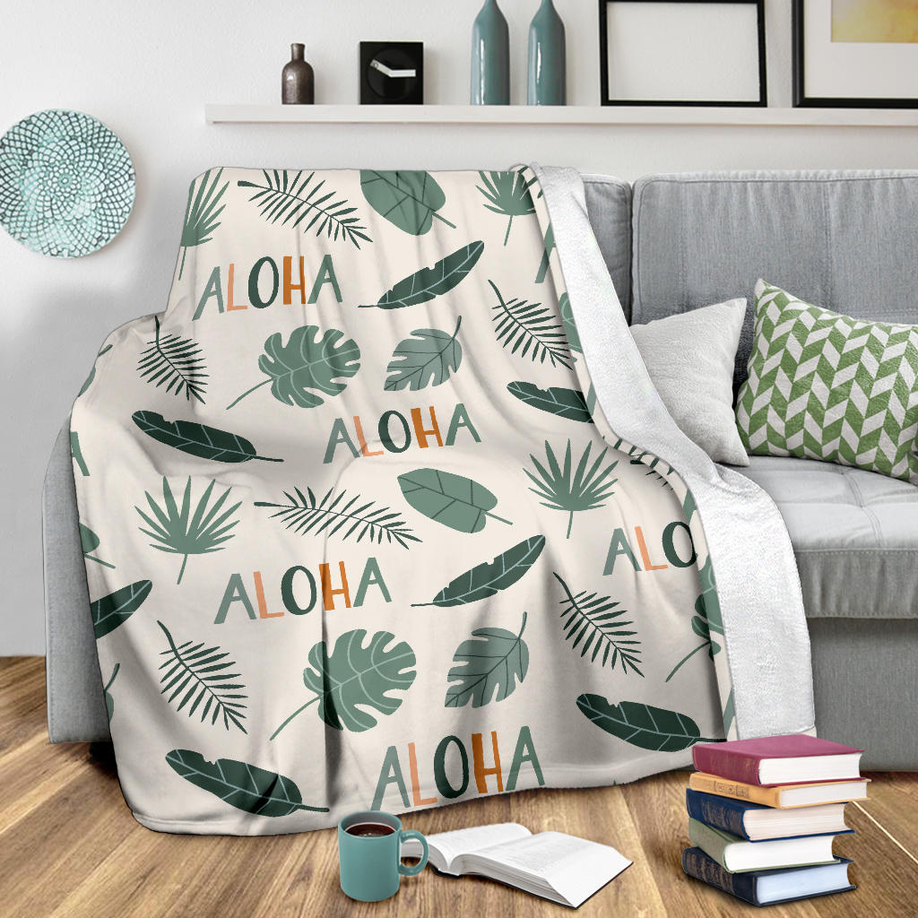 Aloha Hawaii Pattern Print Design 05 Premium Blanket
