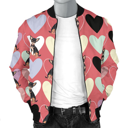 Chihuahua Pattern Print Design 01 Men Bomber Jacket