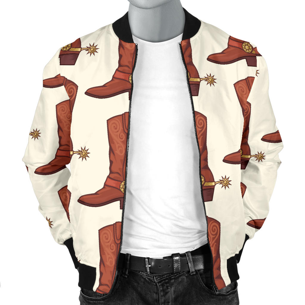 Cowboy Pattern Print Design 06 Men Bomber Jacket