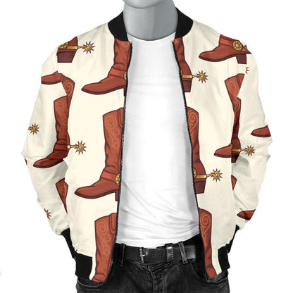 Cowboy Pattern Print Design 06 Men Bomber Jacket