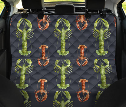 Lobster Pattern Print Design 01 Rear Dog Car Seat Cover Hammock