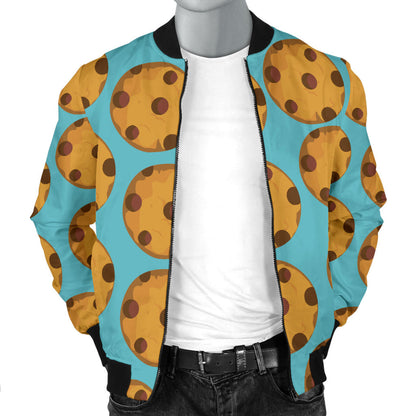 Cookie Pattern Print Design 01 Men Bomber Jacket