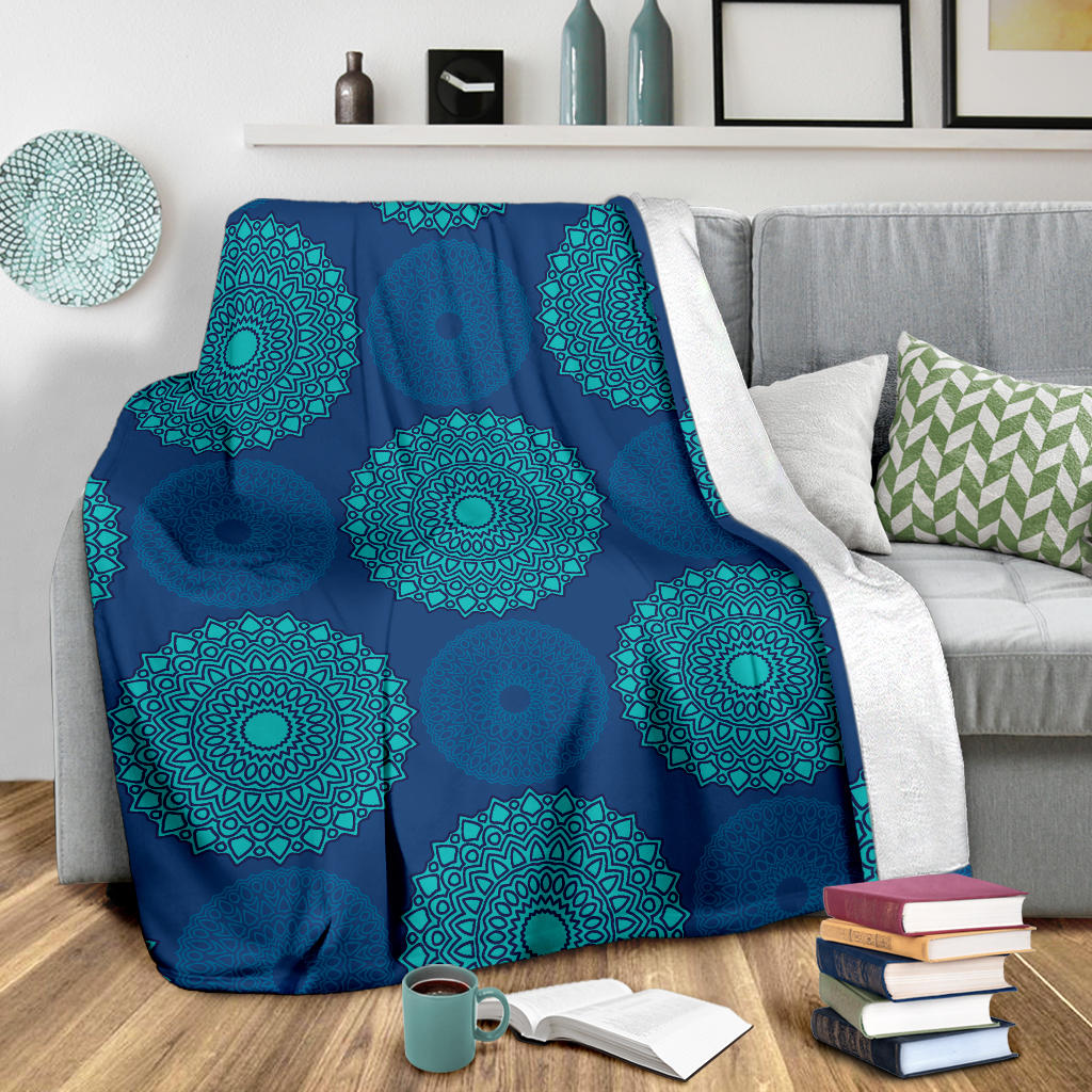 Medallion Pattern Print Design 04 Premium Blanket