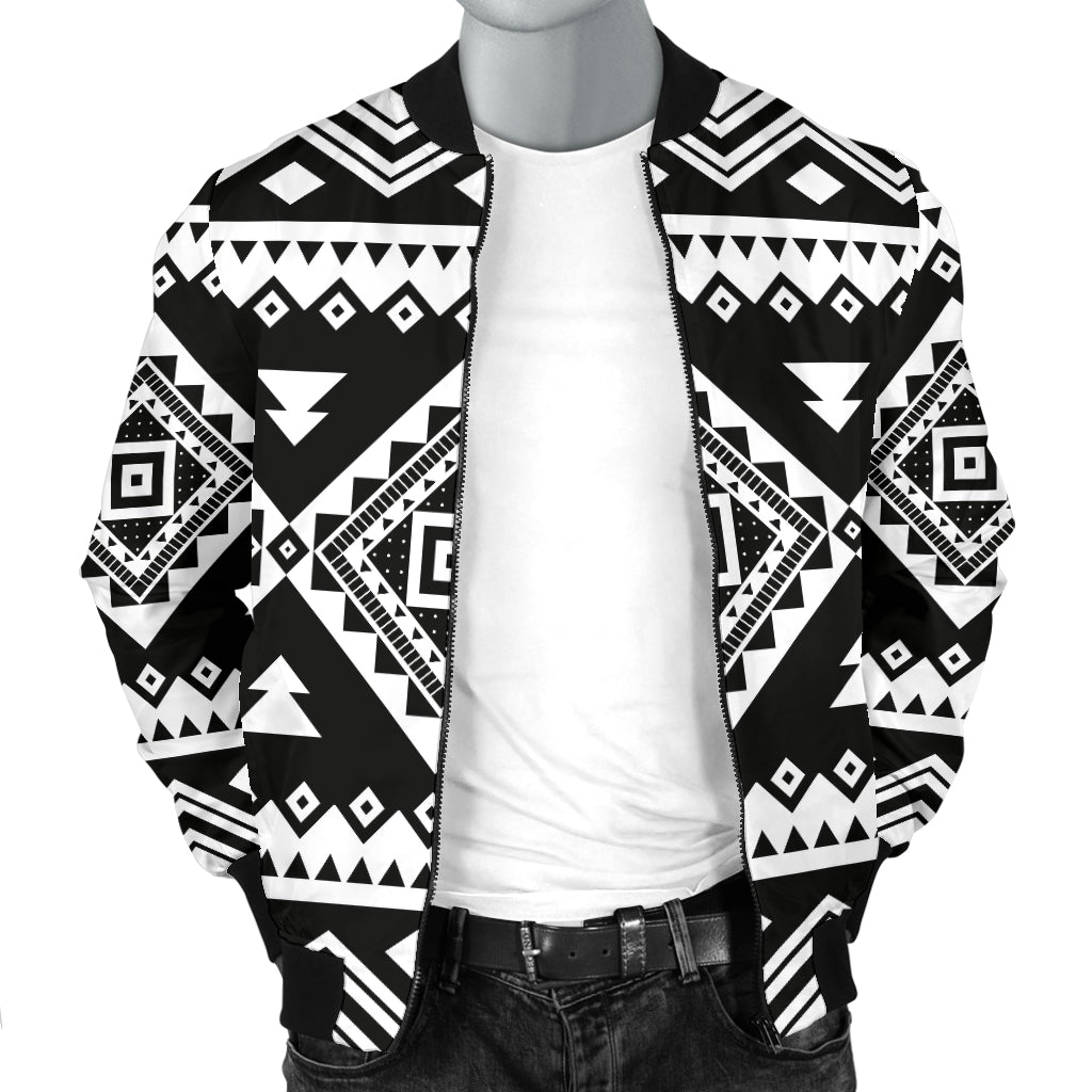 Aztec Pattern Print Design 08 Men Bomber Jacket