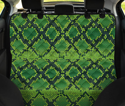 Python Green Pattern Print Design A01 Rear Dog Car Seat Cover Hammock