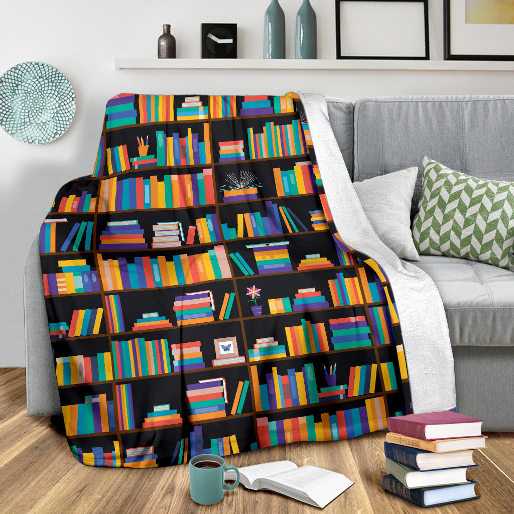 Book Pattern Print Design 05 Premium Blanket