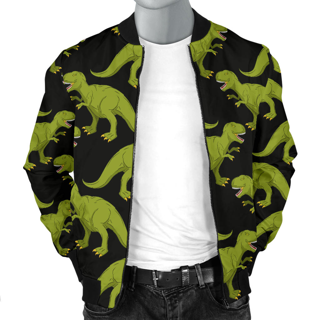 T Rex Pattern Print Design A02 Men Bomber Jacket
