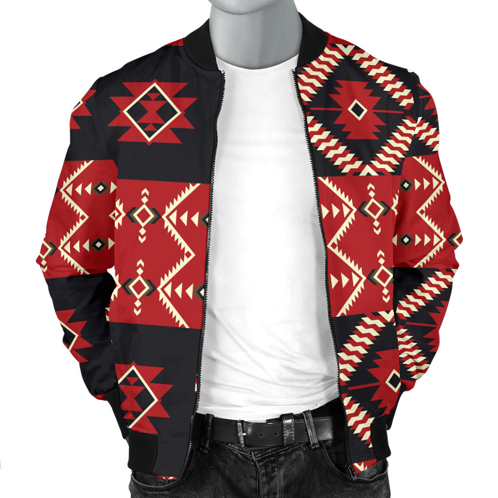 Navajo Pattern Print Design A05 Men Bomber Jacket