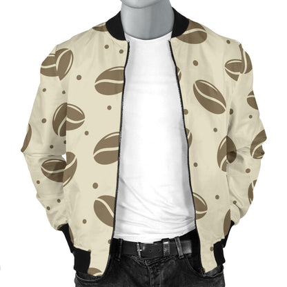Coffee Pattern Print Design 02 Men Bomber Jacket