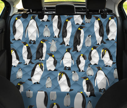 Penguin Pattern Print Design A03 Rear Dog Car Seat Cover Hammock