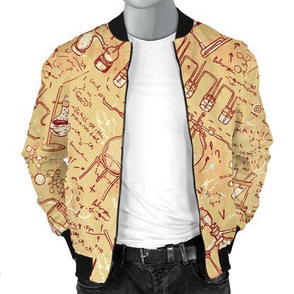Chemical Pattern Print Design 01 Men Bomber Jacket