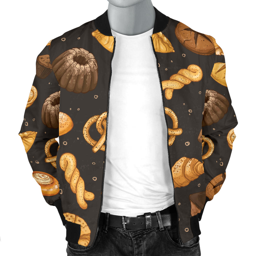 Bread Pattern Print Design 05 Men Bomber Jacket