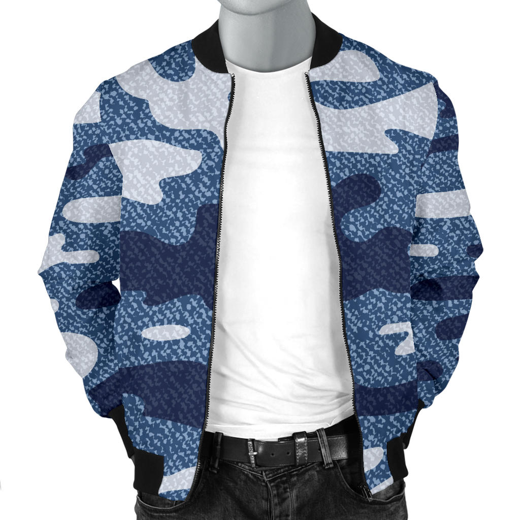 Jean Camouflage Pattern Print Design 05 Men Bomber Jacket