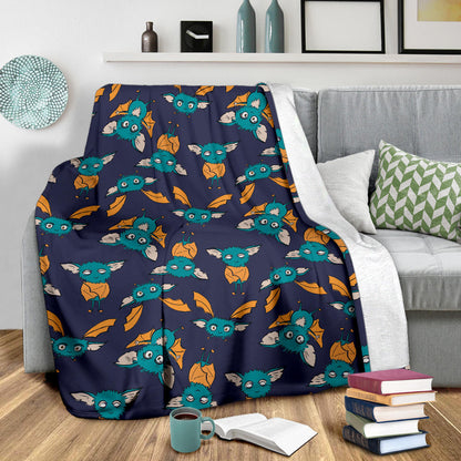 Bat Pattern Print Design 07 Premium Blanket