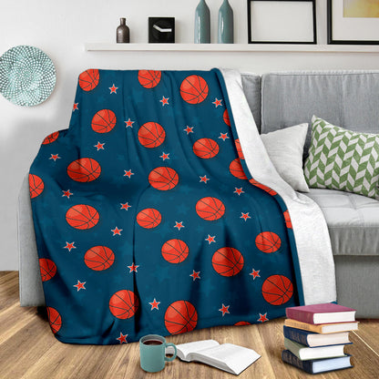 Basketball Pattern Print Design 02 Premium Blanket