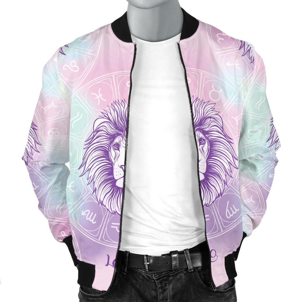 Leo Pattern Print Design 03 Men Bomber Jacket