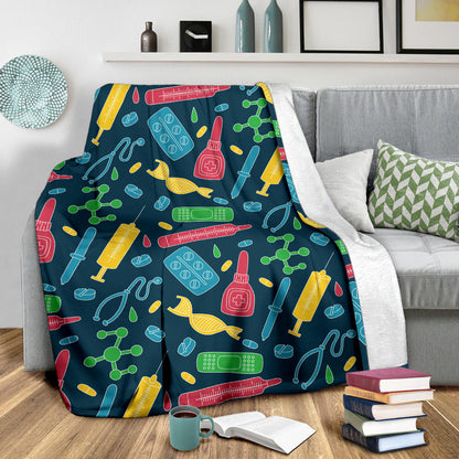 Phlebotomist Pattern Print Design A03 Premium Blanket