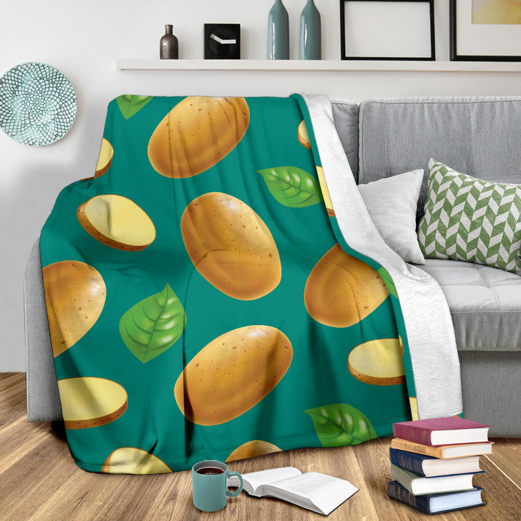 Potato Pattern Print Design A04 Premium Blanket